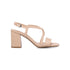 Sandali nude da donna con fasce incrociate e tacco 7 cm Lora Ferres, Donna, SKU w042000462, Immagine 0